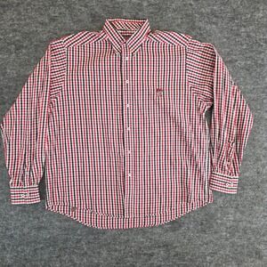 Pennington Bailes Texas Tech Football‎ Shirt Mens XL Red Black Plaid Button Down
